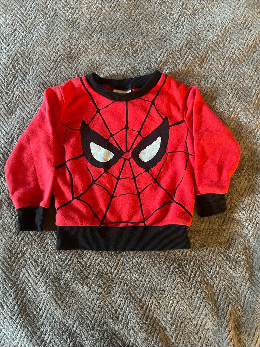 Marvel Red and Black Spider-Web Kids Sweatshirt